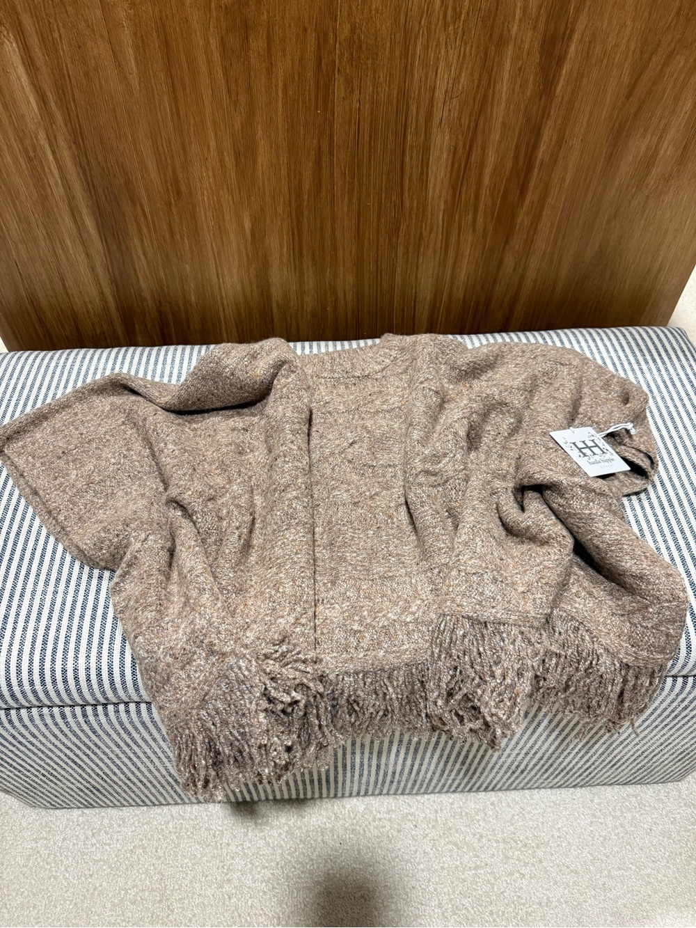 Haute Hippie Taupe Poncho NWT